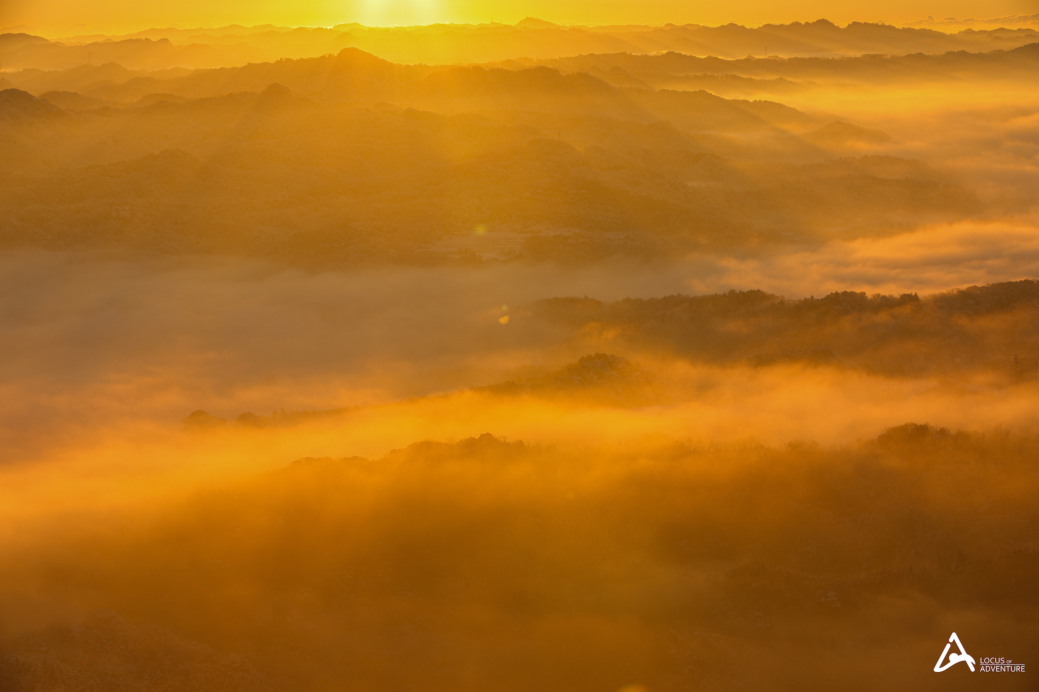 九十九谷　谷にかかる霧
